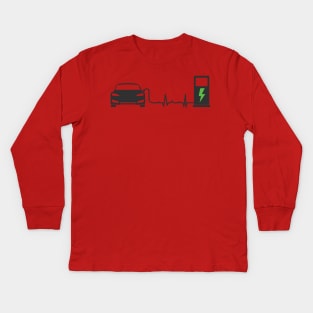 10 Things I Love About My Electric Car (Dark Front Light Text On Back) Kids Long Sleeve T-Shirt